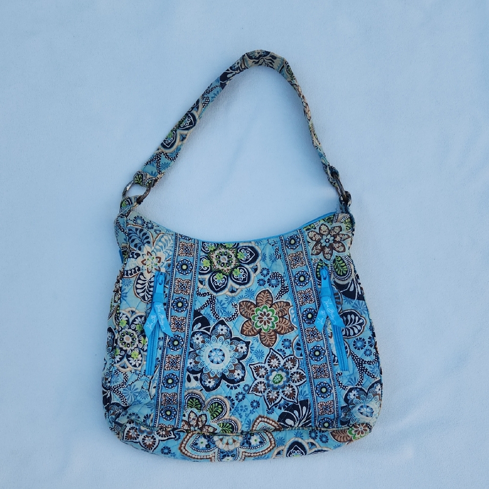 Vera Bradley Womens Purse In Bali Blue Hipster Summer 2009 Retired Pattern